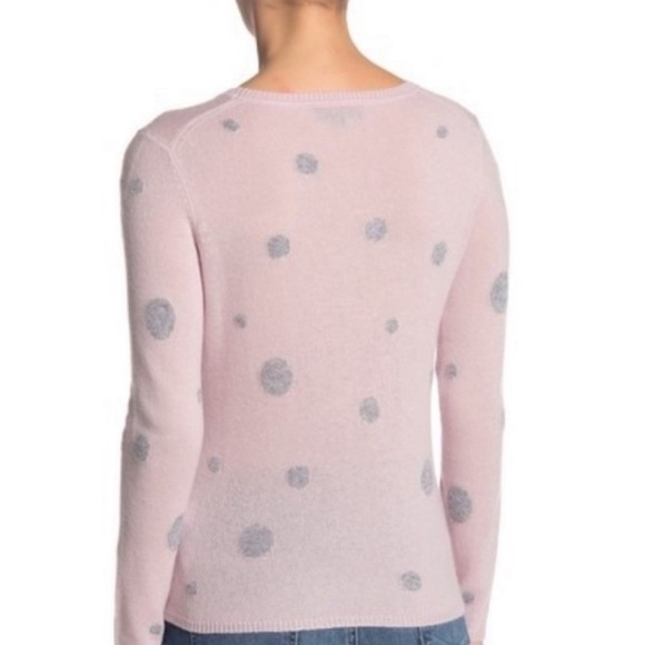 Quinn Cashmere Crewneck Pink Metallic Dot Pullover
Sweater NWT - Picture 6 of 8